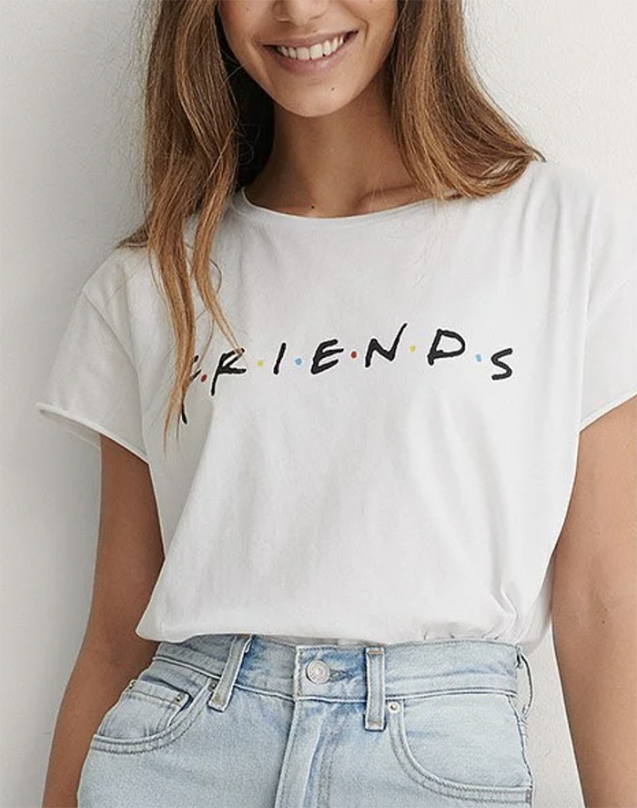 Hvid friends t-shirt til damer