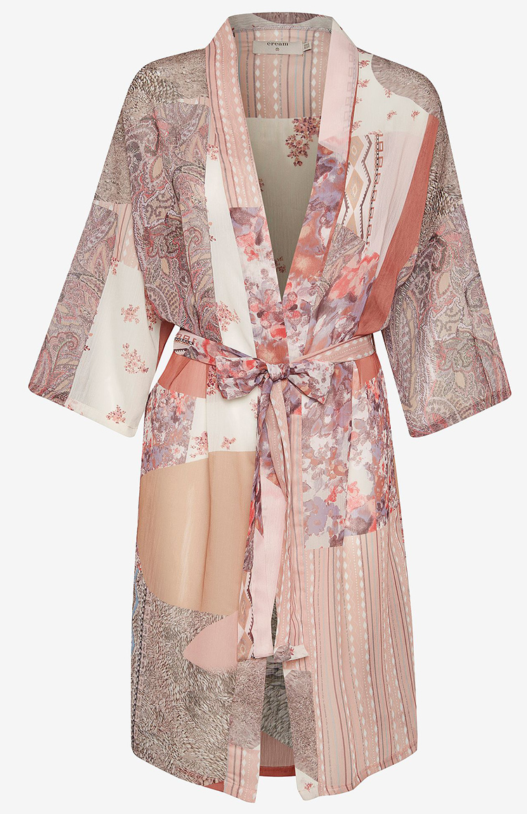 Romantisk kimono i lyserøde nuancer kimono