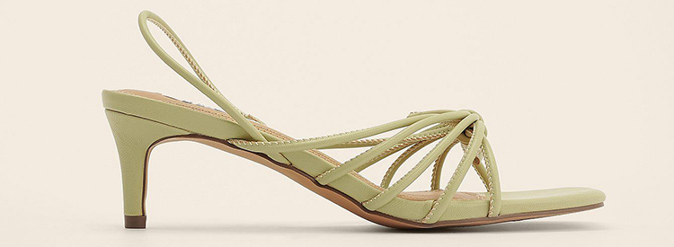 Mintgrønne sandaler med hæl