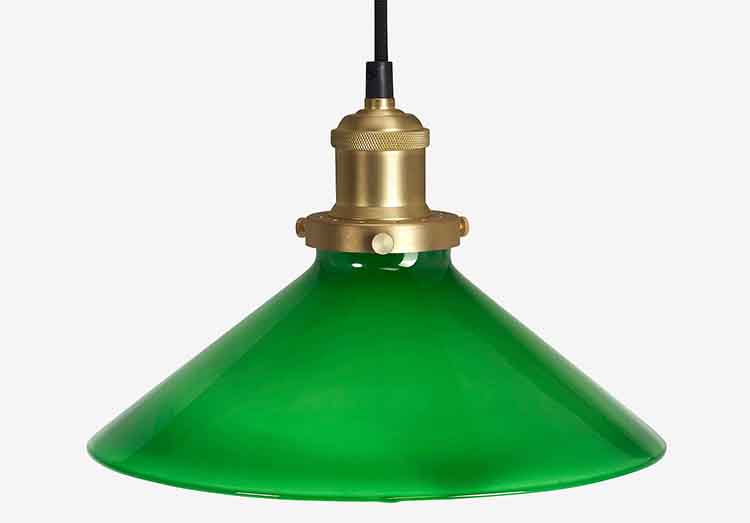 Smuk flaskegrøn pendler lampe