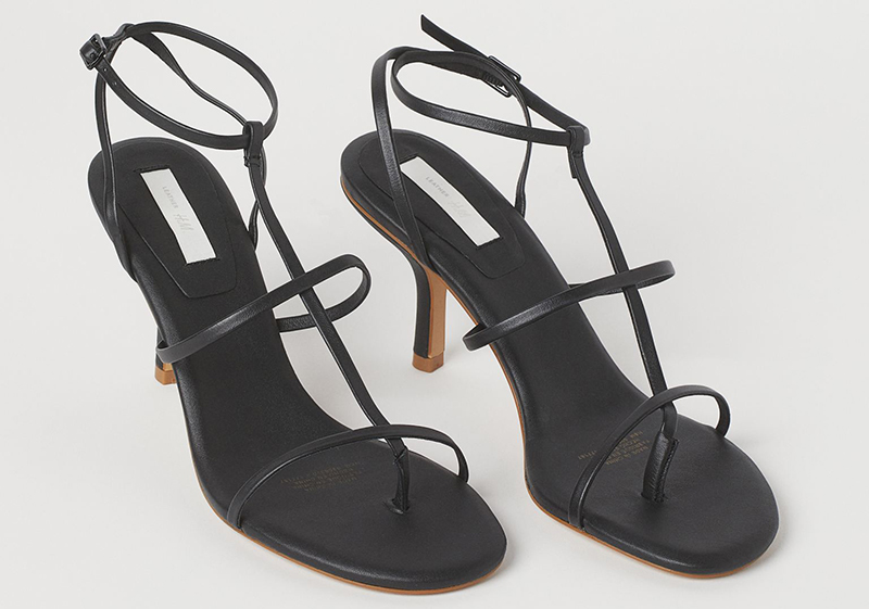 Kvalitetspræget højhælede sandaler i læder