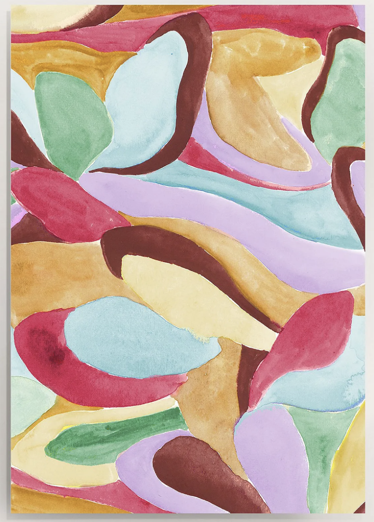 Farverig plakat med abstrakt mønster