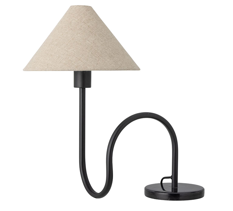 Klassisk Buet Stofskærmbordlampe