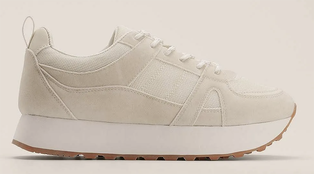 Super billig Chunky Sneakers i skøn beige tone