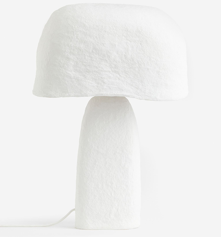 Tekstureret Hvid Bordlampe