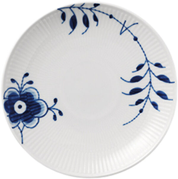 Royal Copenhagen Blå Mega Riflet coupe tallerken 19 cm