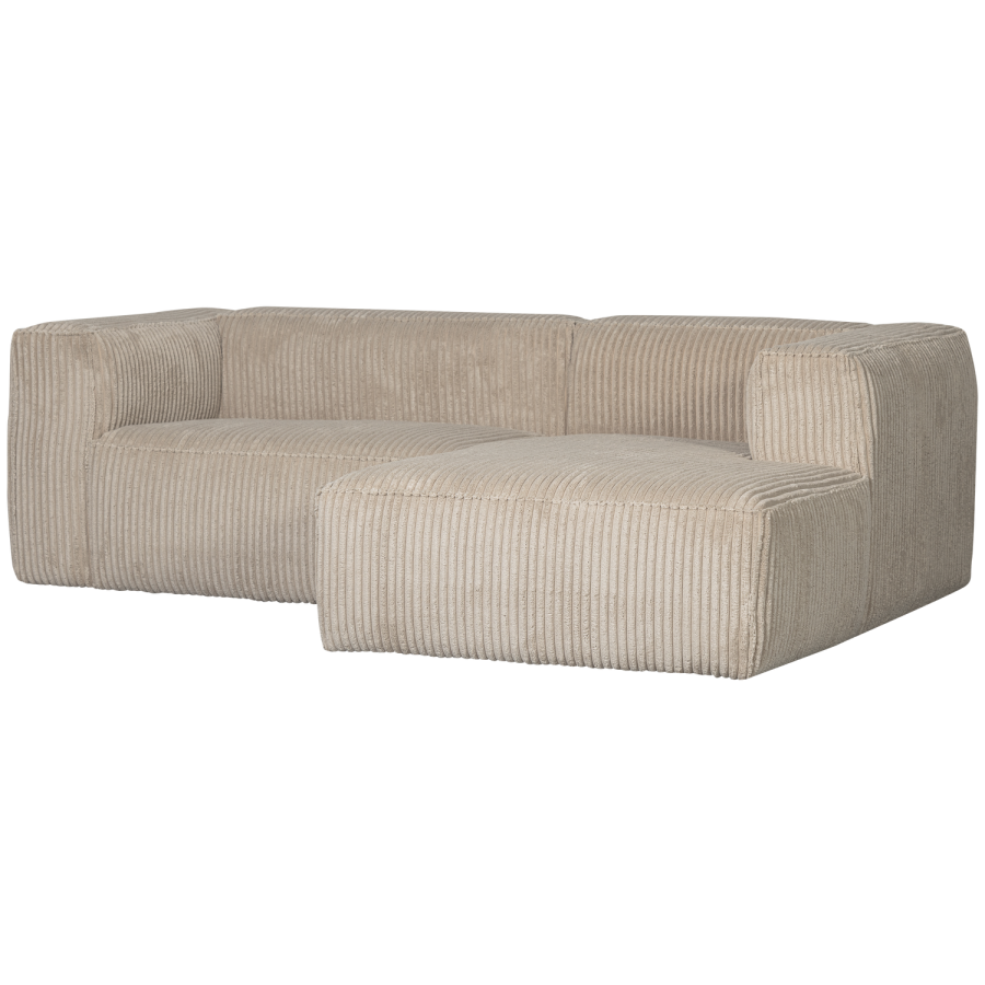 WOOOD Bean sofa med chaiselong i travertin fl&oslash;jl