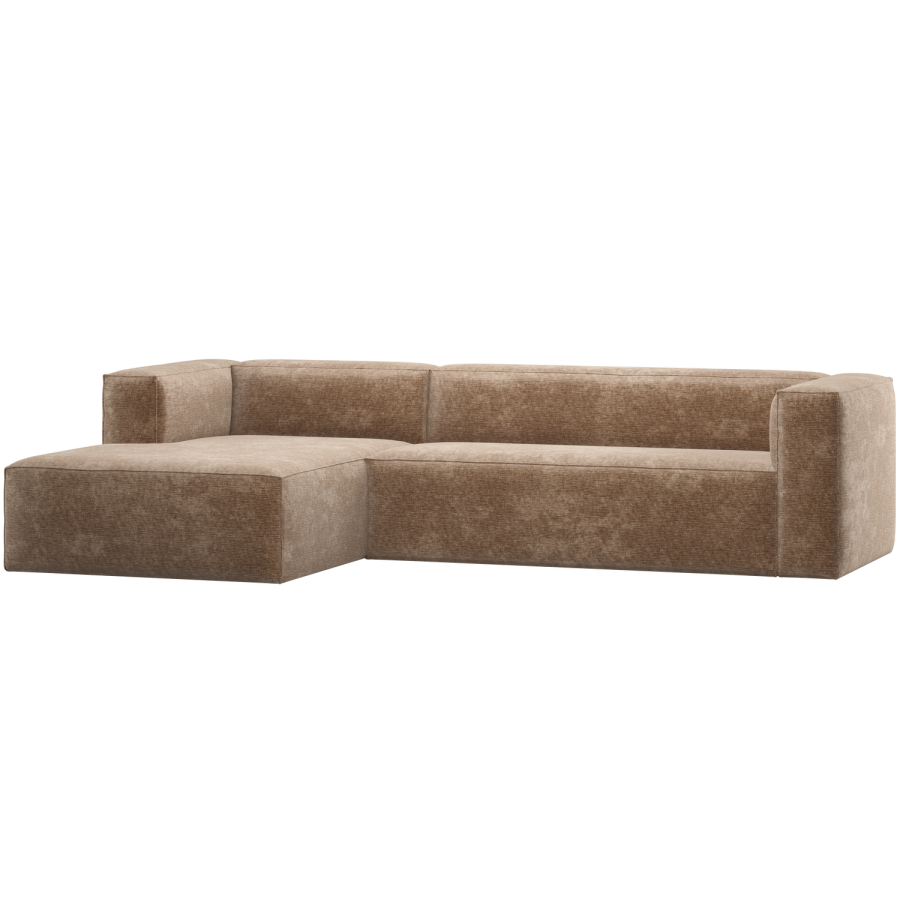 WOOOD Bean hjørnesofa i taupe chenille
