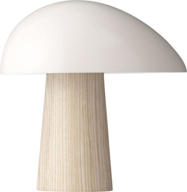 Fritz Hansen Night Owl bordlampe i hvid og egetræ