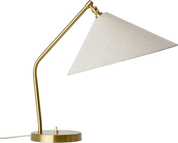 Gubi Gräshoppa bordlampe i sort med messingarm