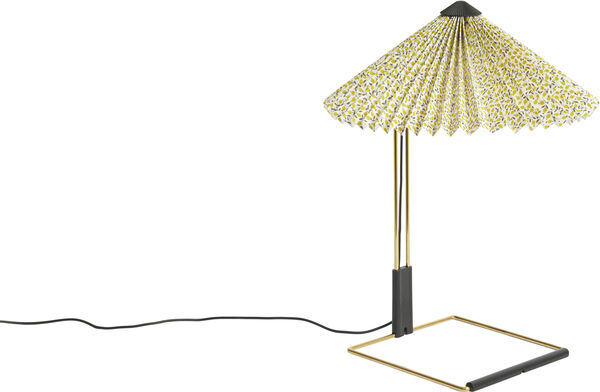 HAY x Liberty Martin bordlampe med blomstret plisséskærm
