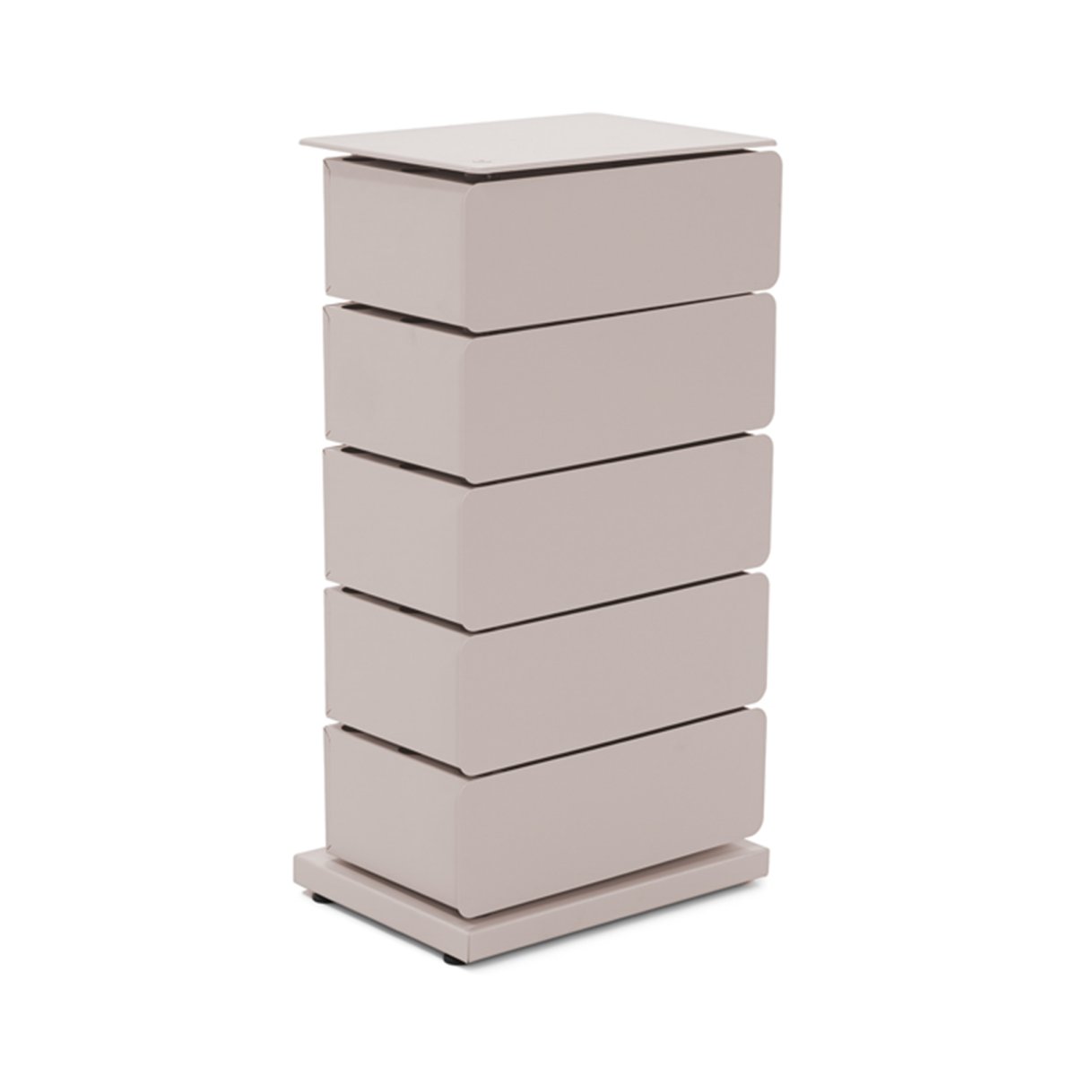 SPINDER DESIGN Joey 5 kommode i silky taupe stål