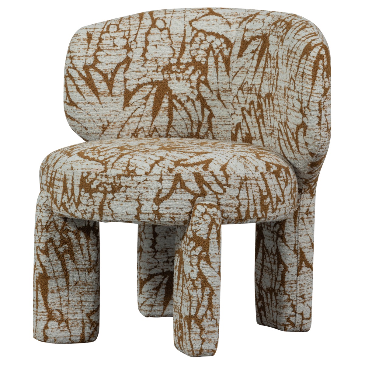 WOOOD Upke lænestol i natur og brun polyester
