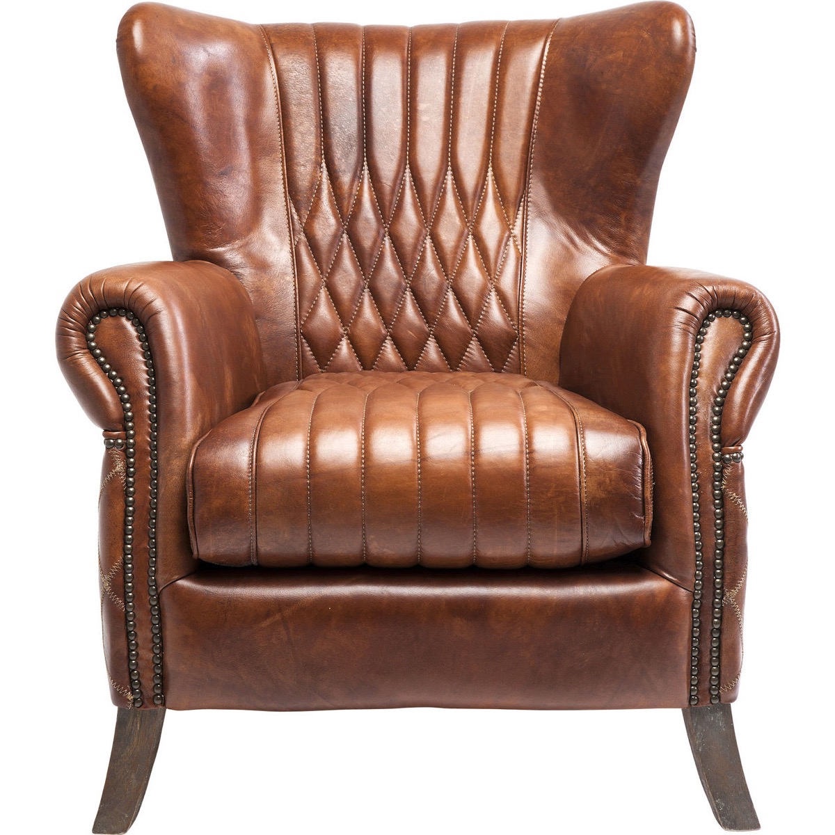 KARE DESIGN Country Side hvilestol i brunt koskind