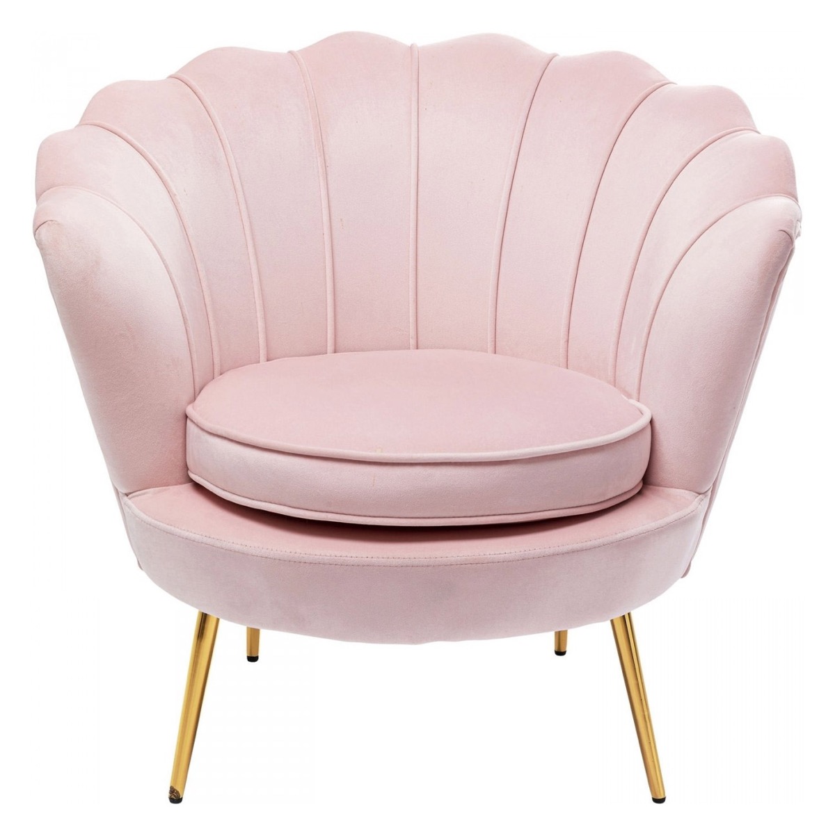KARE DESIGN Water Lily Rosa lænestol i rosa polyester og stål