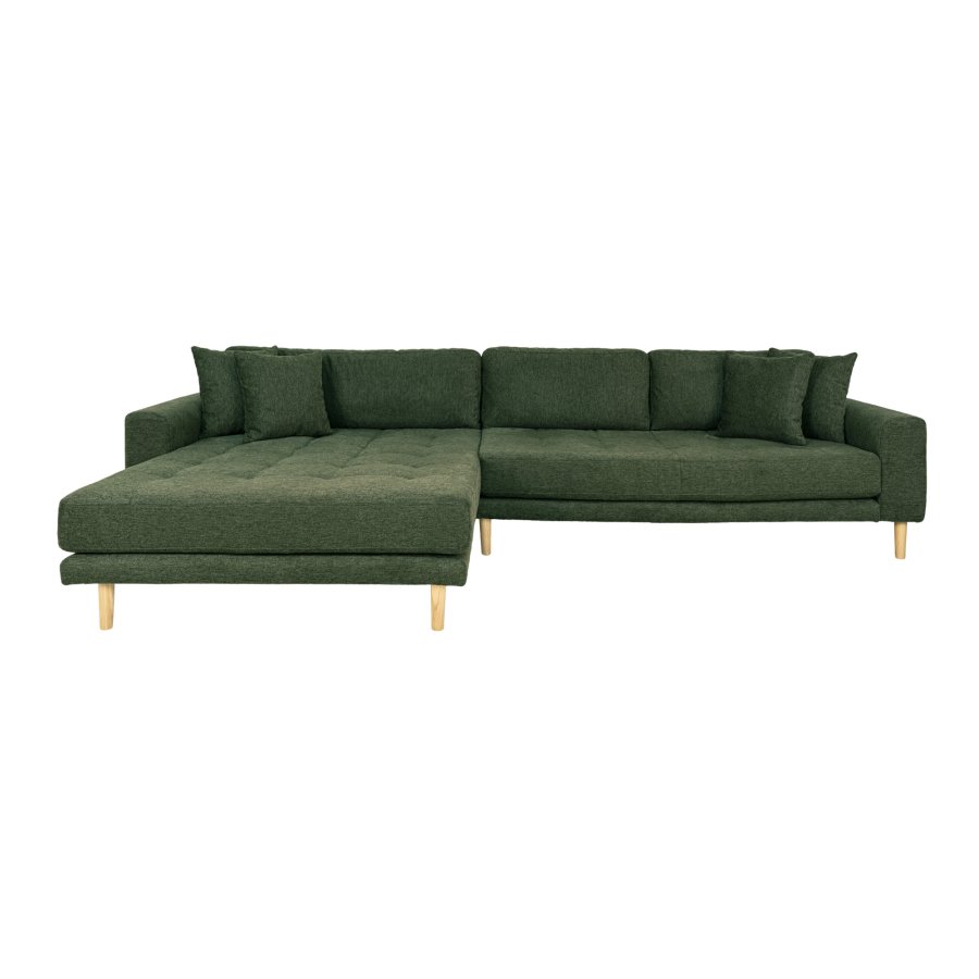 House Nordic Lido loungesofa med chaiselong i olivengr&oslash;n