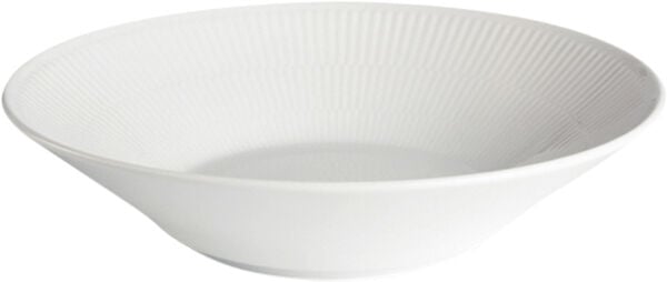 Royal Copenhagen Hvid Riflet 24 cm dyb tallerken