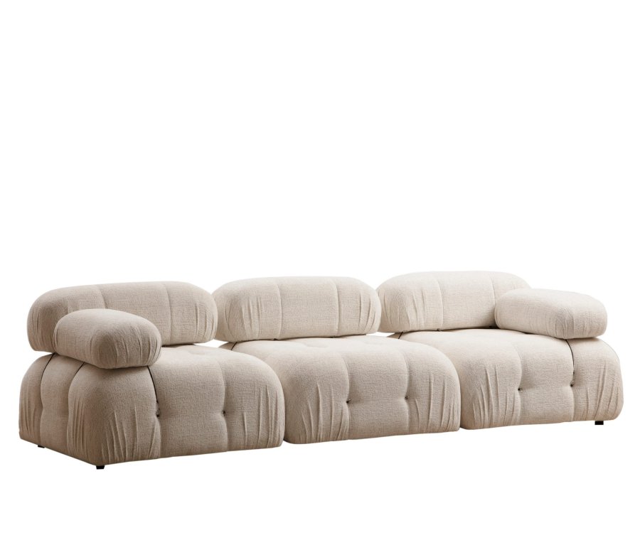 NORDVÄRK Bubble 3-pers sofa i creme bouclette