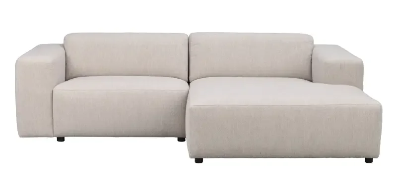ROWICO Willard 3-pers modulsofa med chaiselong i lys beige stof