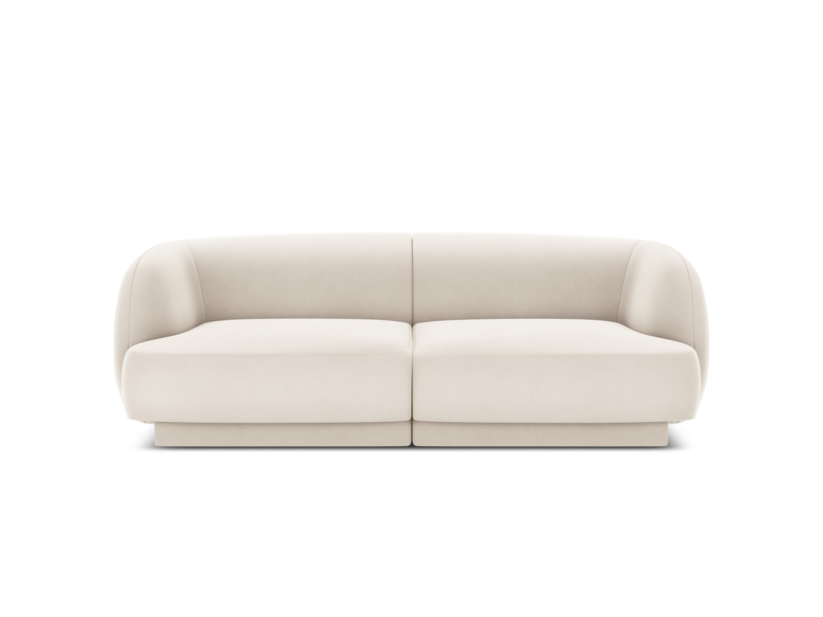 MICADONI Miley 2-sæder sofa i beige fløjl