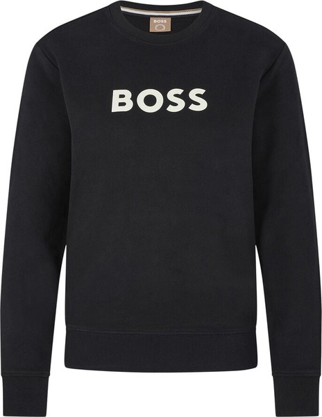 Sort sweatshirt med BOSS-logo i bomuld