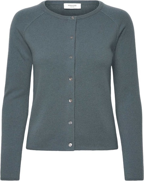 Grågrøn RWLaica cardigan i uld og cashmere fra Rosemunde