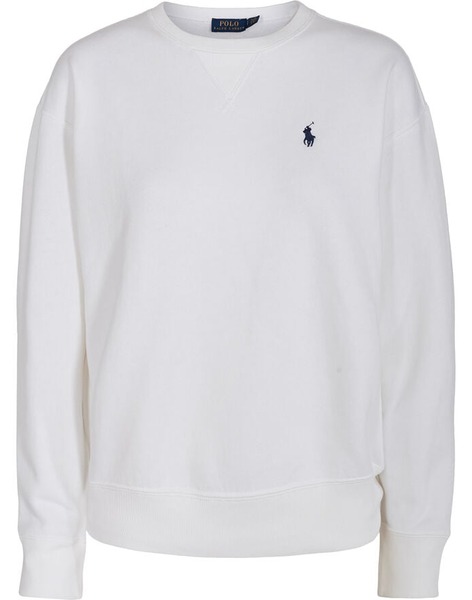 Hvid Fleece Pullover sweatshirt fra Polo Ralph Lauren