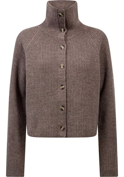 Gloria 3 cardigan i mørk sandfarvet merinould fra Magasin du Nord Collection