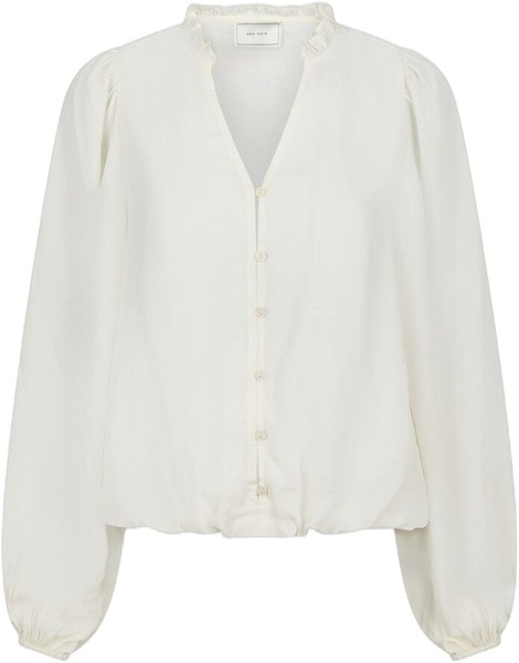 Offwhite bluse med lange ærmer fra Neo Noir