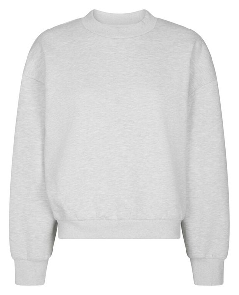 Kort lysegrå Yuna sweatshirt fra Neo Noir