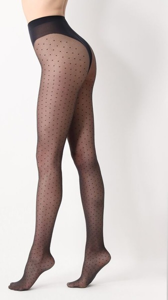 Sorte Oroblu Plumetis Tights 30 med prikker