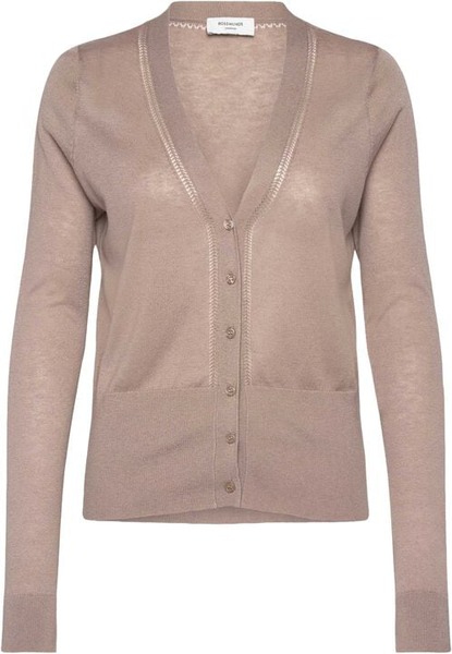 Mocha RWSamira cardigan i silkeblanding fra Rosemunde