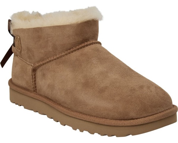 Kort chestnutfarvet W Ultra Mini Bailey-støvle med flad sål fra UGG