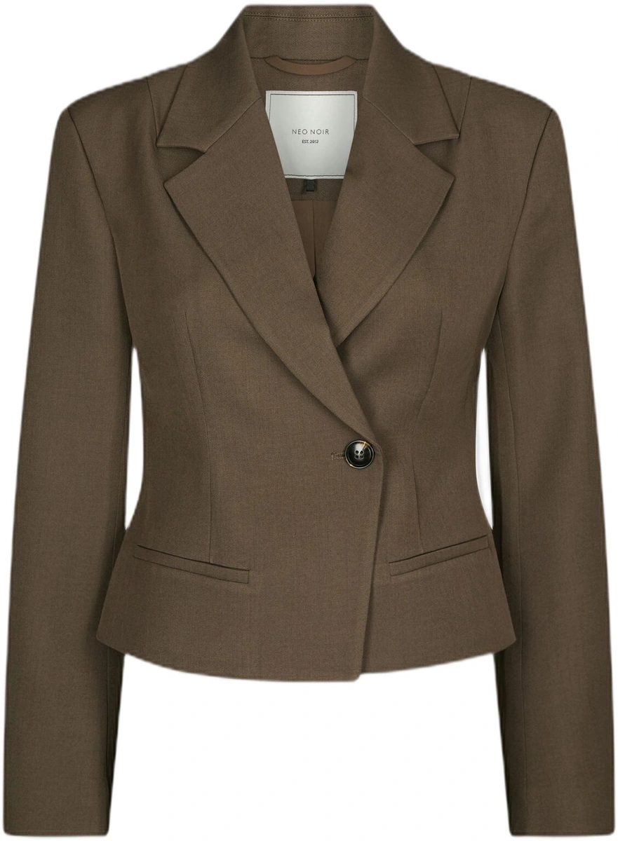 Dusty brown figursyet blazer fra Neo Noir