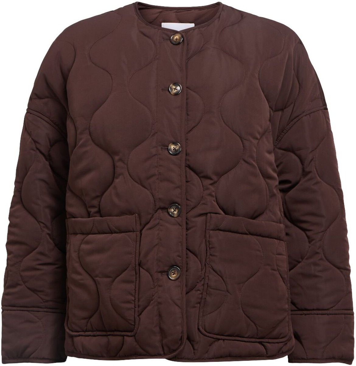 Kort brun overshirt fra Object