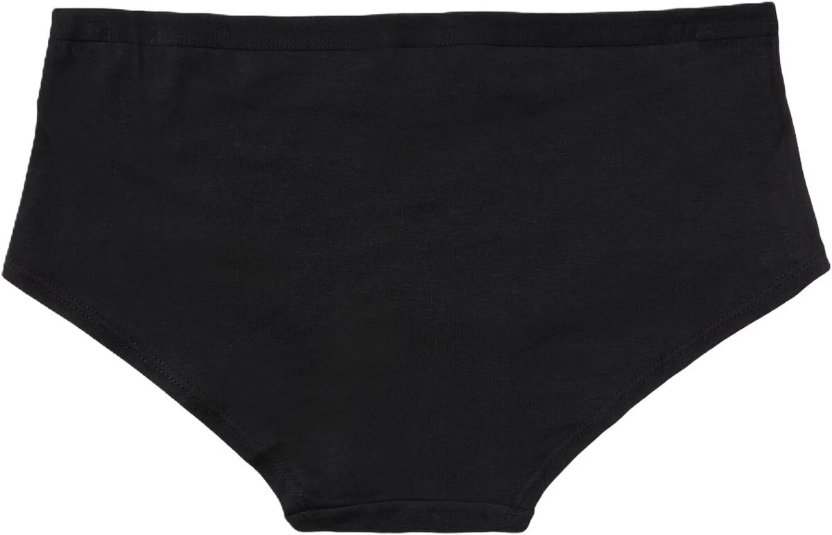 Sort Lindex bomuldstrusse med normal talje