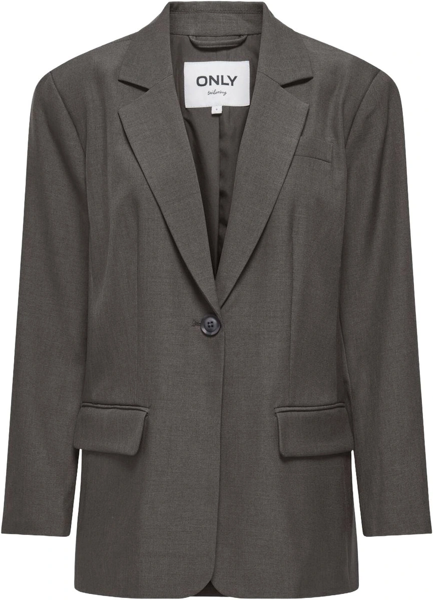 Brunmeleret boyfriend-blazer fra ONLY