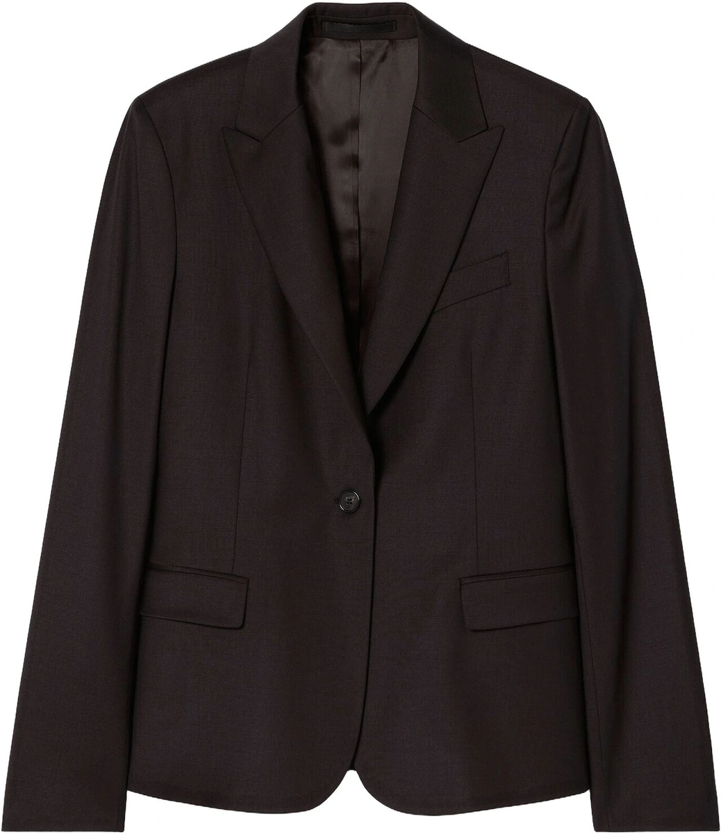 Mørk chokoladebrun blazer i uldblanding fra Filippa K