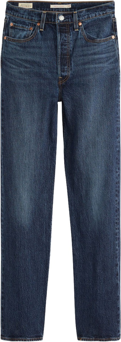 Mørkeblå Levi's Ribcage straight jeans med ekstra høj talje