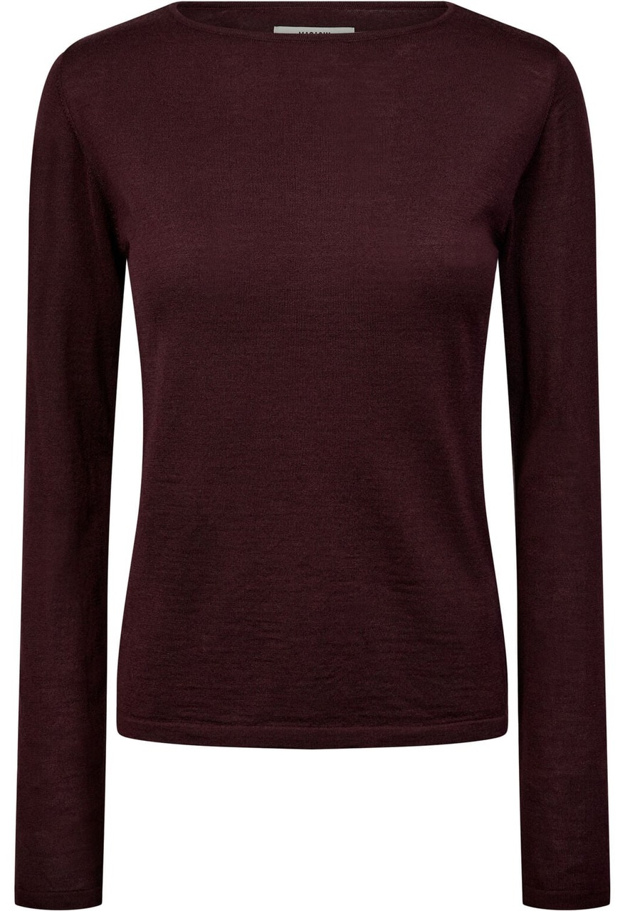 Bordeaux Malle-finstrik i uld, cashmere og silke