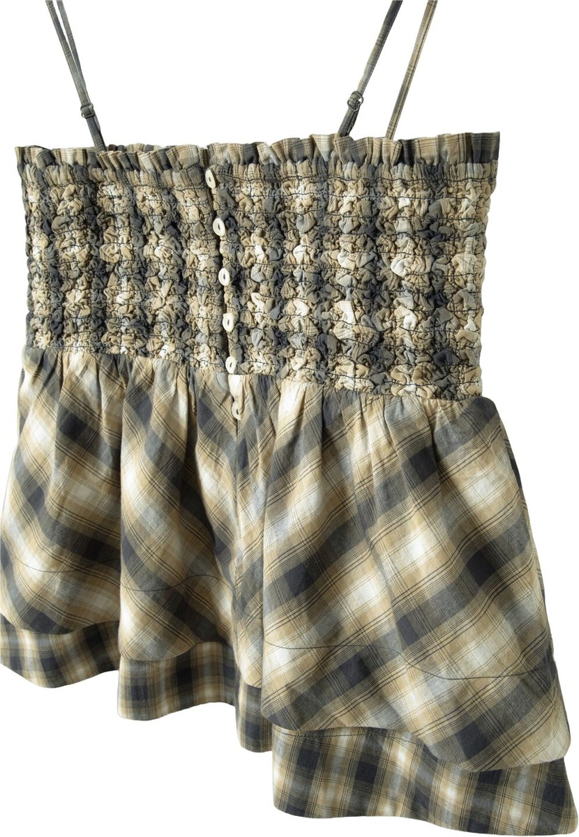 Asymmetrisk ternet camitop fra Damson Madder