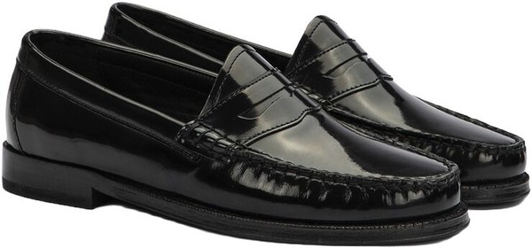 Sort blank penny loafer i læder fra Lloyd