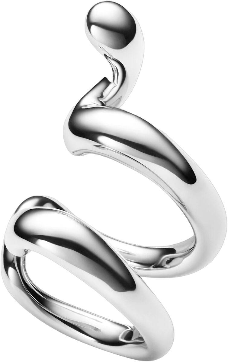 Skulpturel ear cuff i sterlingsølv fra Maria Black