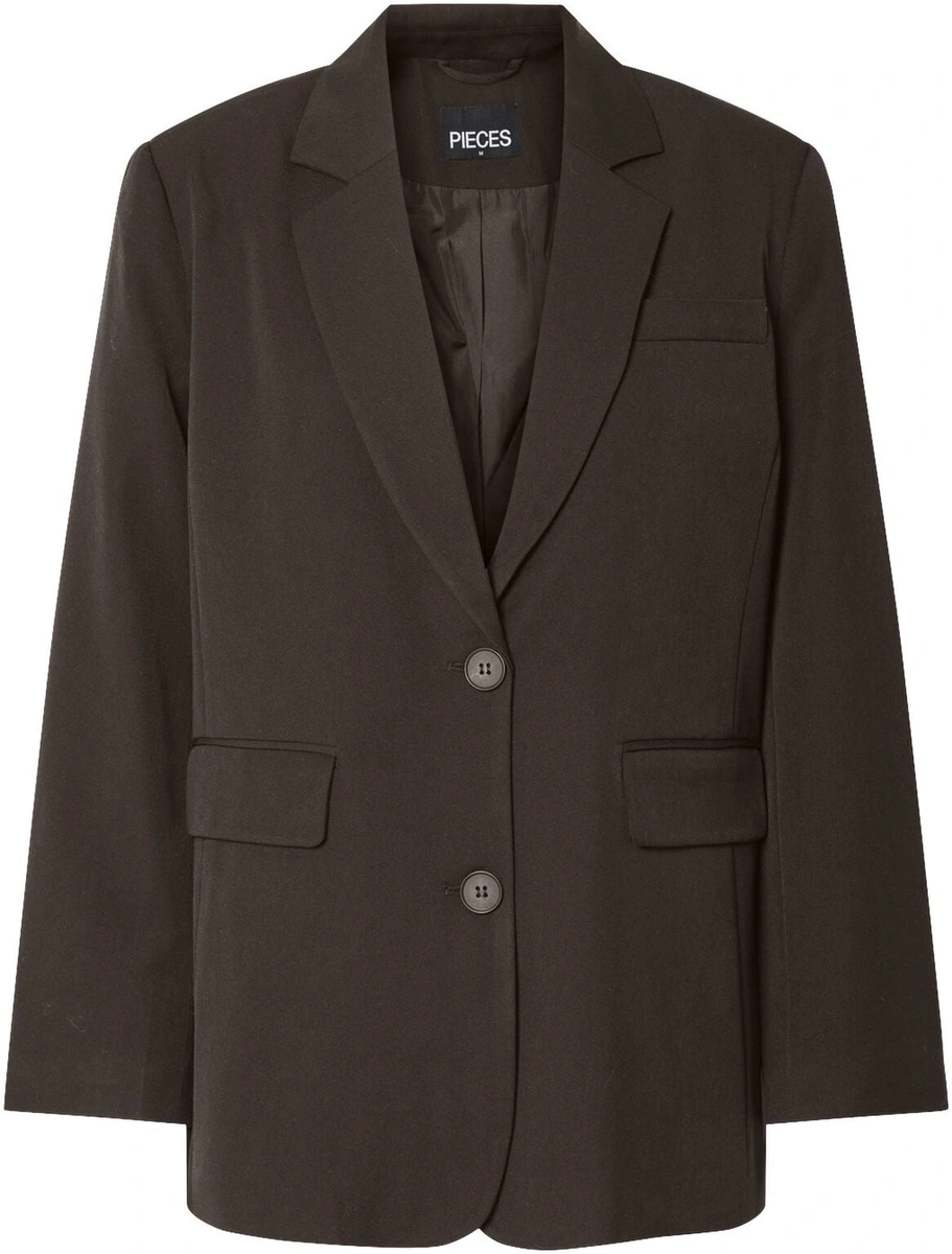 Løs mørkebrun blazer fra Pieces