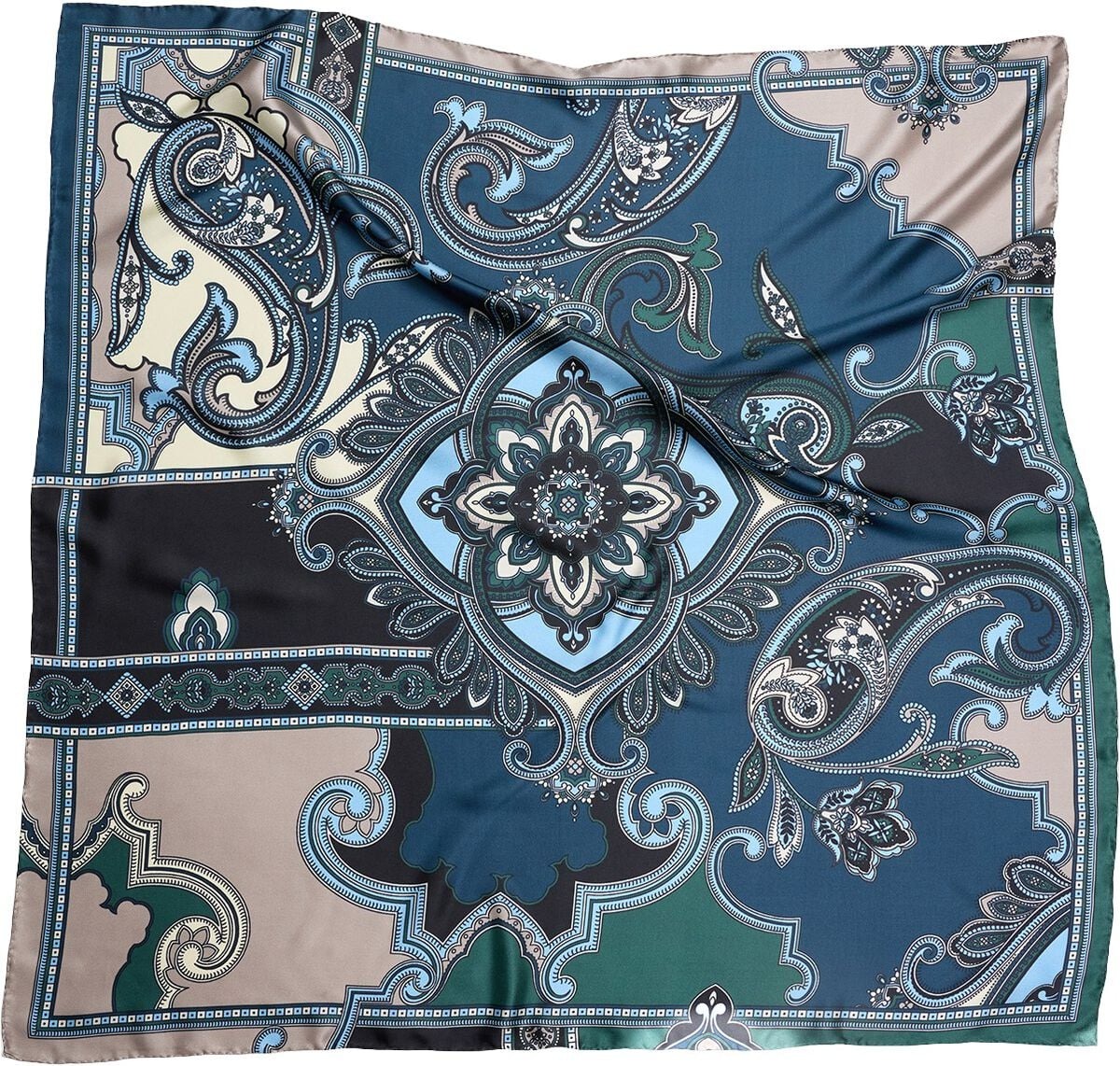 Royal Paisley silketørklæde på 90 x 90 centimeter fra Bella Ballou