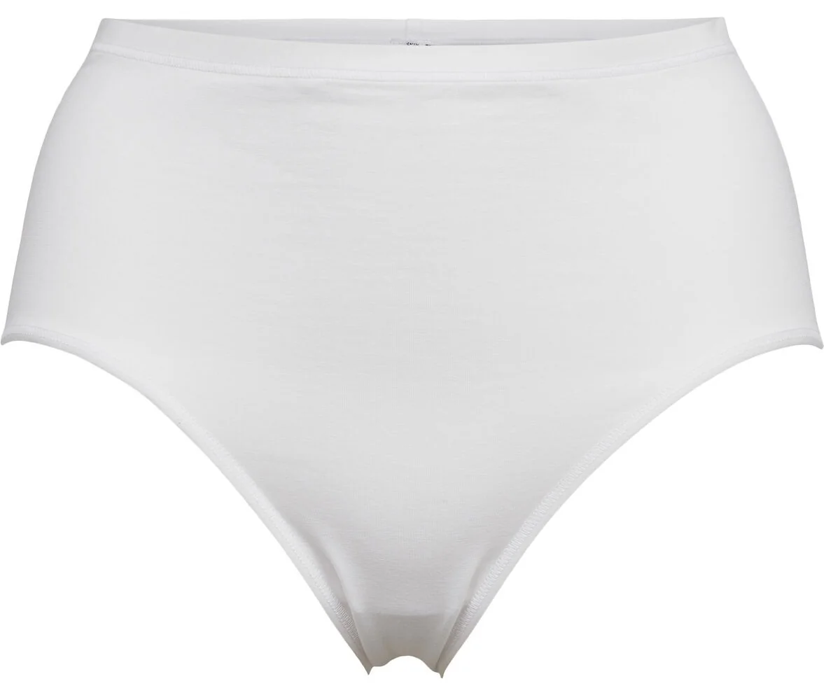 Hvid Calida DAMEN bomuldstrusse i klassisk slip-snit