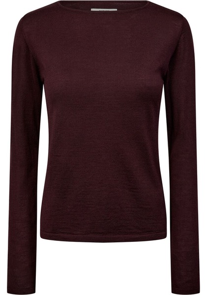 Bordeaux finstrik i uld, cashmere og silke fra Magasin du Nord Collection