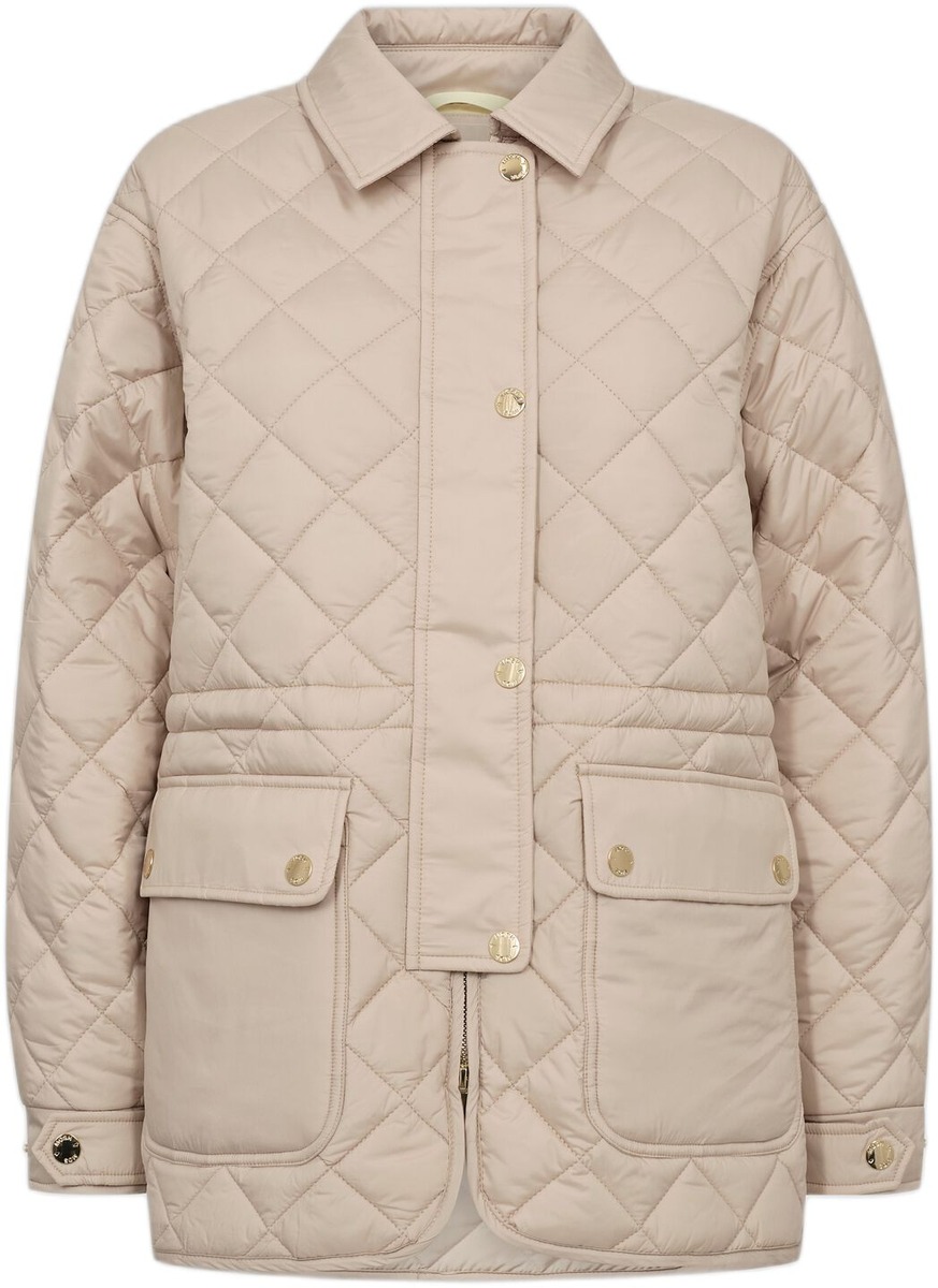 Quiltet overshirt i doeskin fra Mos Mosh