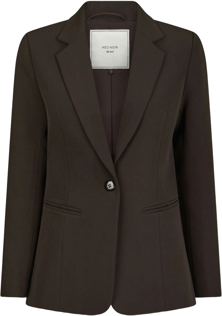Figursyet mørkebrun blazer fra Neo Noir