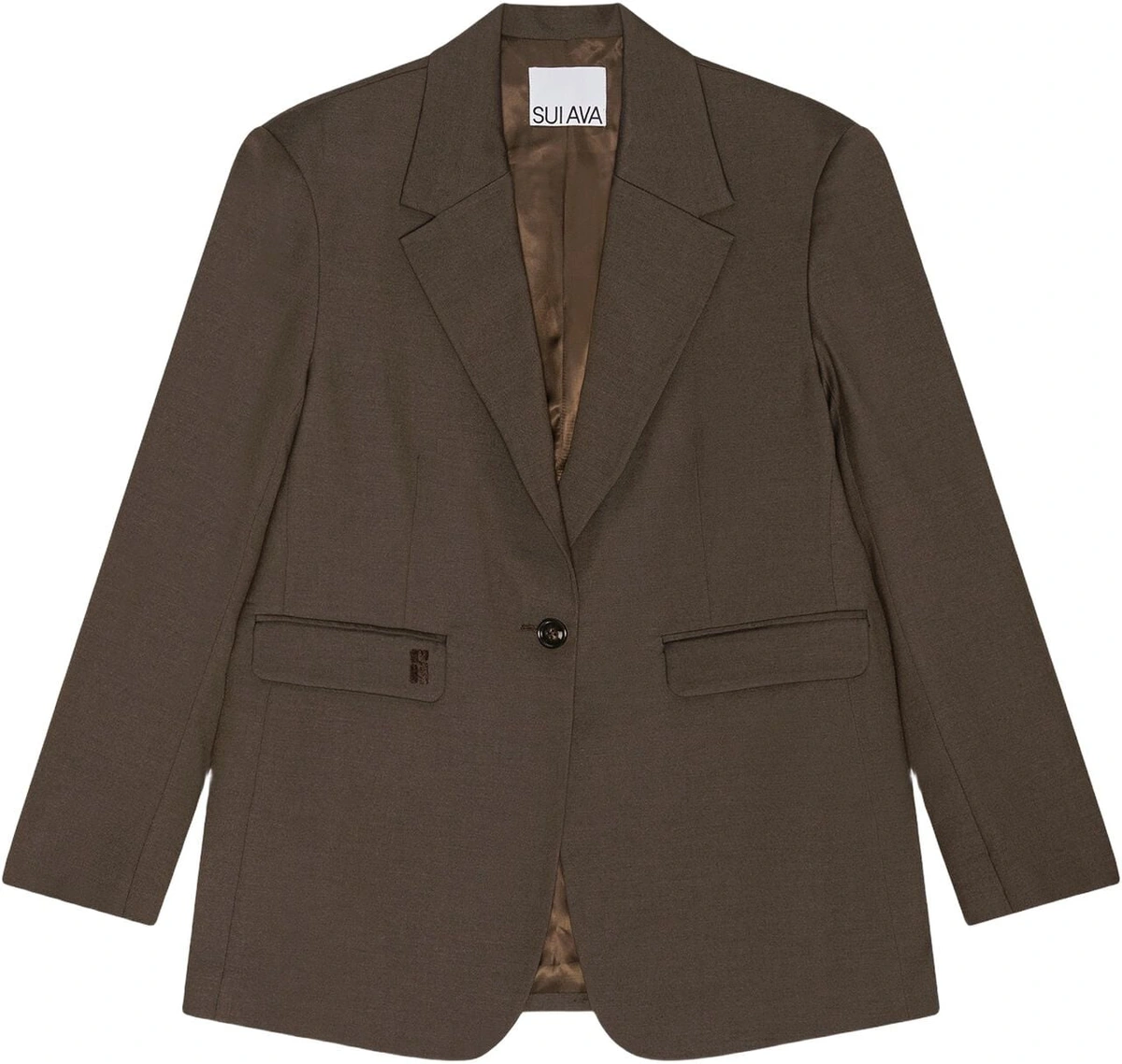 Oversized brun blazer fra SUI AVA